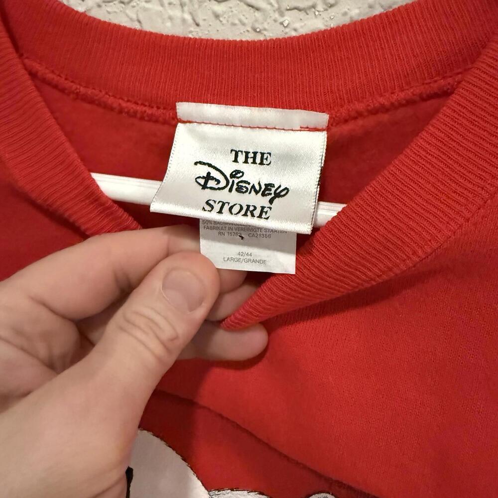Vintage 90s RARE Disney Store Red 101 Dalmatians Crewneck Sweatshirt Size Large - Picture 6 of 6